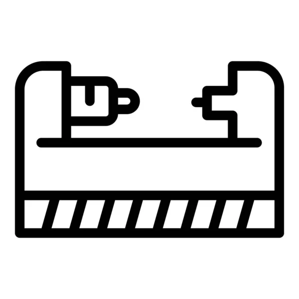 Lathe equipment icon, outline style — Stock Vector