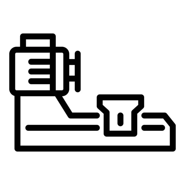 Icono de torno industrial, estilo de contorno — Vector de stock