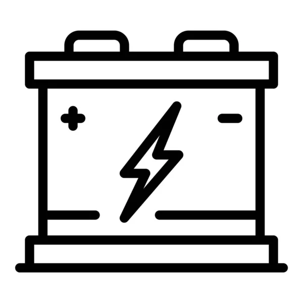 New car battery icon, outline style — Stock Vector