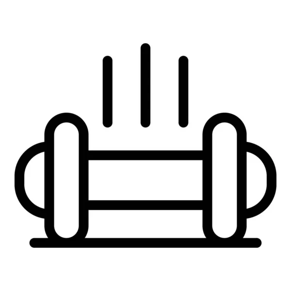 Dumb bell icon, outline style — Wektor stockowy