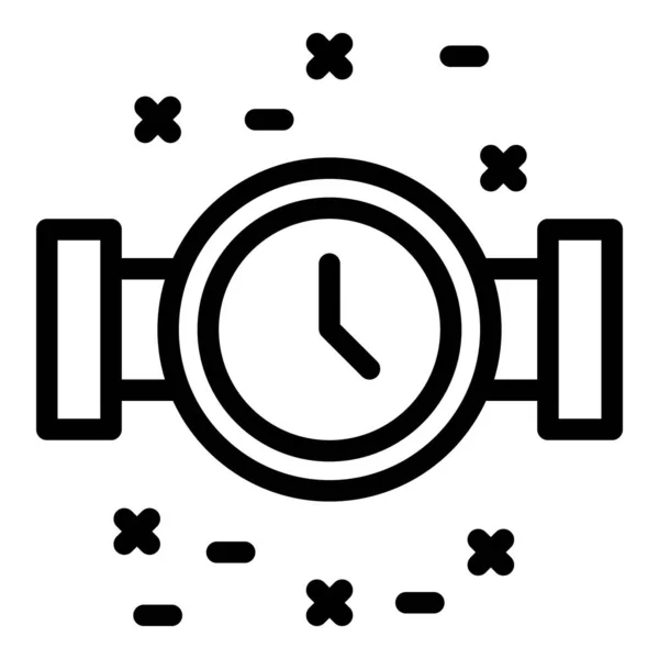 Tevékenység óra ikon, körvonalazott stílus — Stock Vector