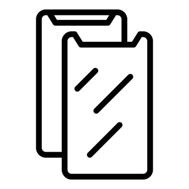 Güvenli koruyucu cam simgesi, taslak biçimi