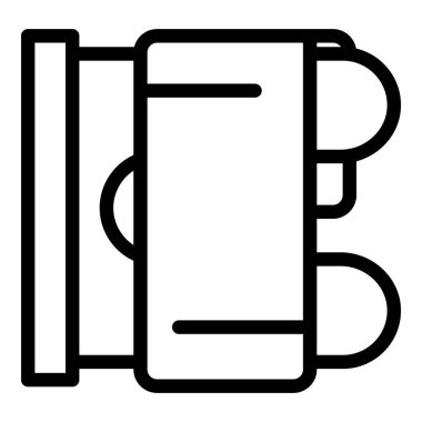 Isı banyolu radyatör ikonu, taslak biçimi