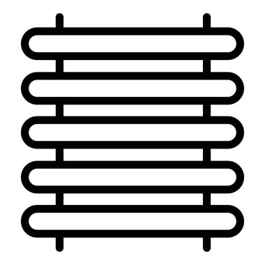 Sıcak havlu rayı simgesi, taslak biçimi