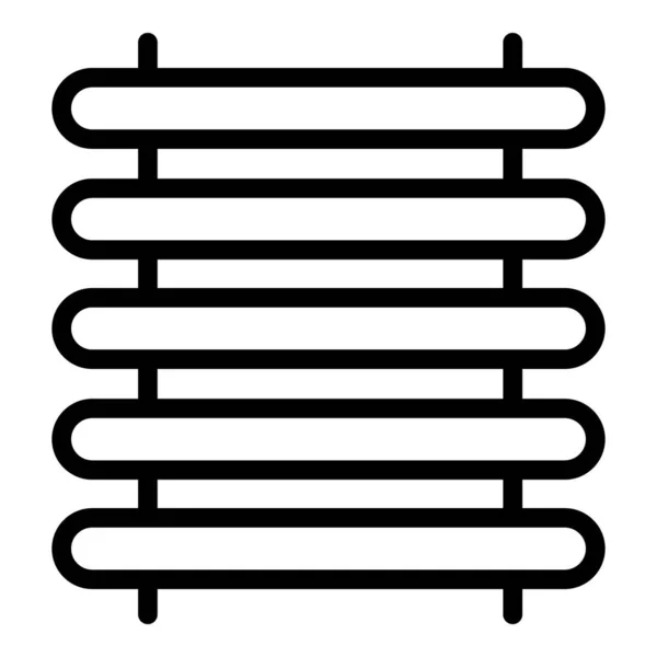 Icono de riel de toalla caliente, estilo de contorno — Vector de stock