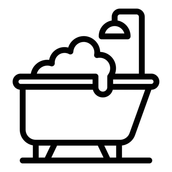 Icono de bañera higiénica, estilo de esquema — Vector de stock