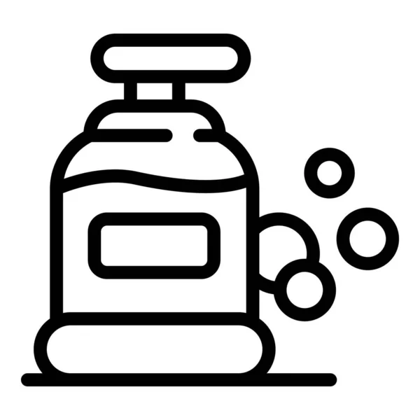 Antiseptic bottle icon, outline style — Stock Vector