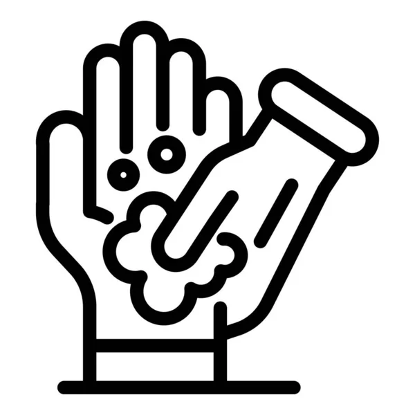 Ícone de higienização das mãos, estilo esboço — Vetor de Stock