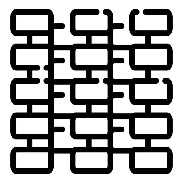 Icono de esquema de aislamiento, estilo de esquema — Archivo Imágenes Vectoriales