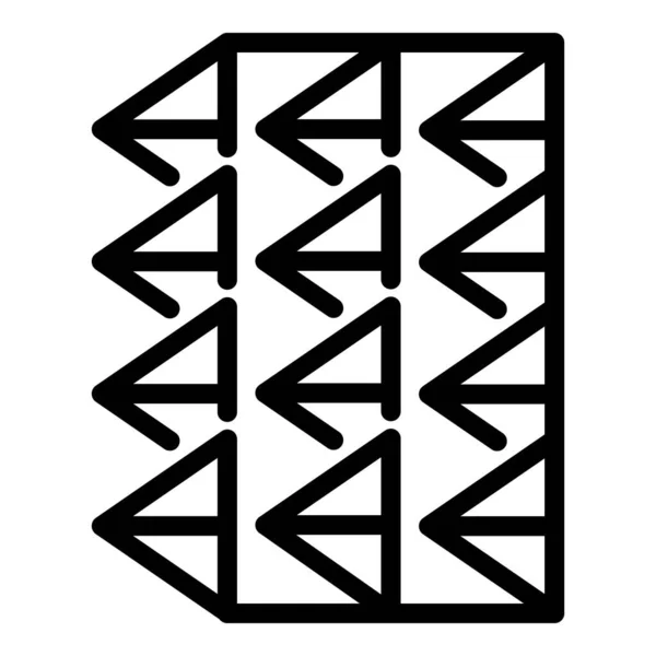 Піктограма захисного звуку піни, стиль контуру — стоковий вектор