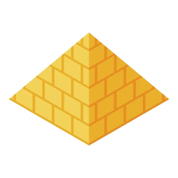 エジプトのピラミッド型のアイコン、等方式 — ストックベクタ
