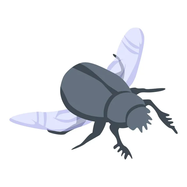 Icono de escarabajo volador, estilo isométrico — Archivo Imágenes Vectoriales