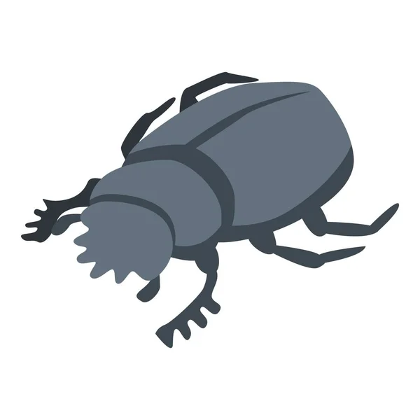 Icône scarabée forêt, style isométrique — Image vectorielle