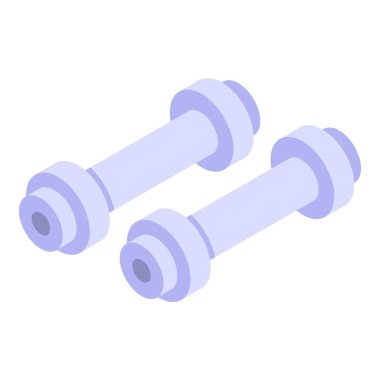 Çelik dambıl simgesi, izometrik biçim