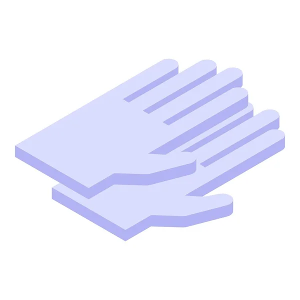 Sarung tangan karet medis ikon, gaya isometrik - Stok Vektor