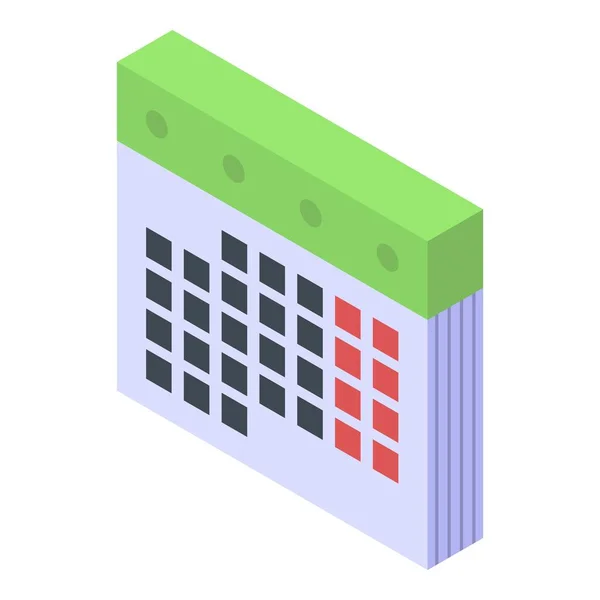 Measles calendar icon, isometric style — Stock Vector