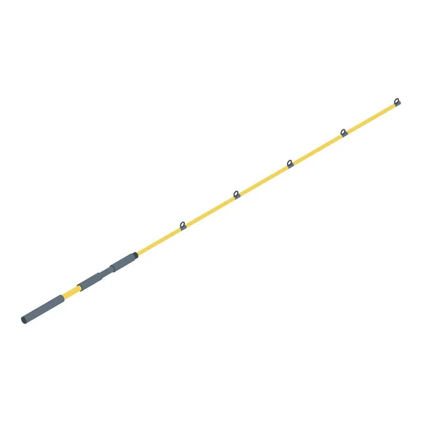 Fishing rod pole icon, isometric style — Stock Vector