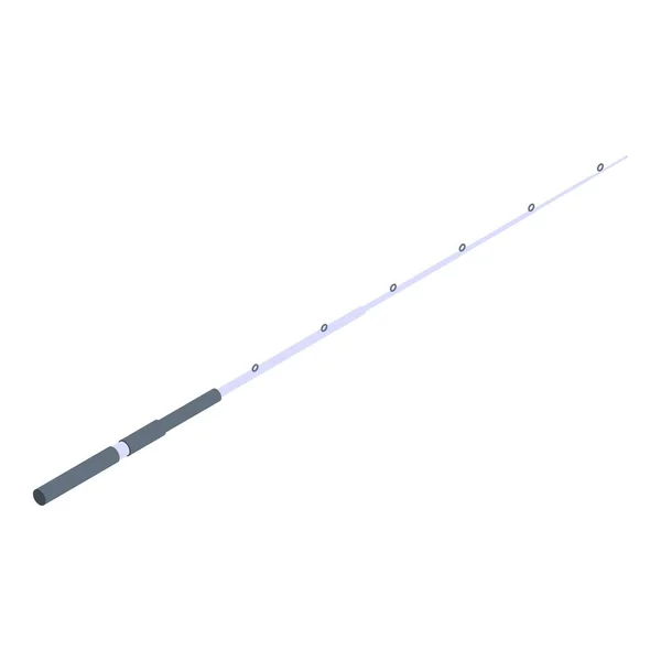 Fishing rod stick icon, isometric style — Stock Vector