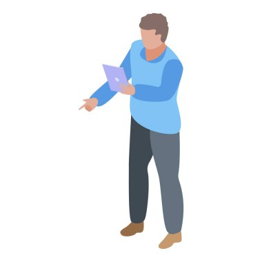 Şirket yöneticisi simgesi, izometrik biçim