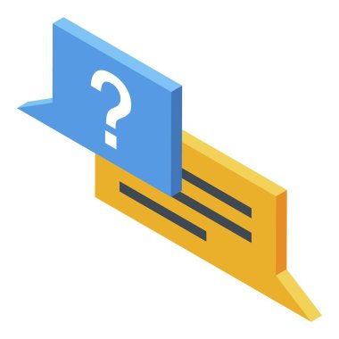 Kelle avcısı sohbet simgesi, izometrik biçim