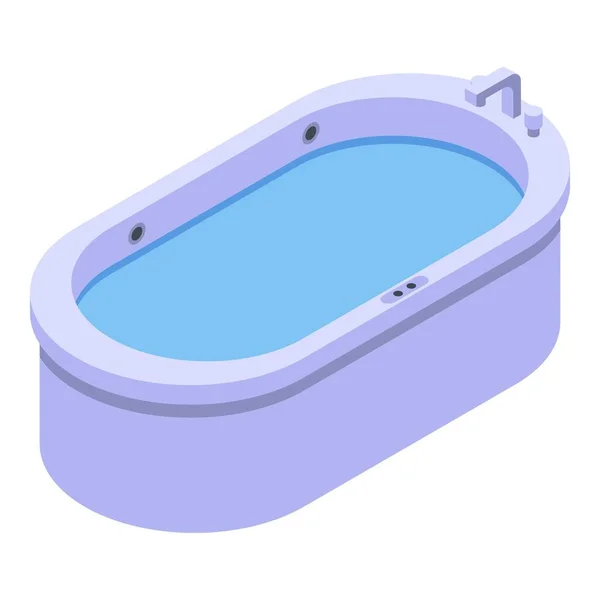 Икона ванны джакузи, изометрический стиль — стоковый вектор