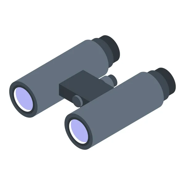 Icône binoculaire chasseur de tête, style isométrique — Image vectorielle