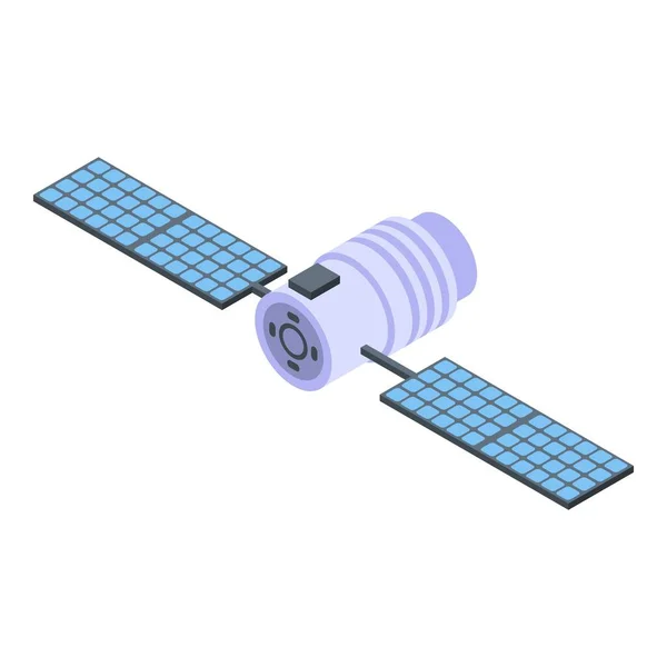 NASA 우주 위성 아이콘, 등 도 형 — 스톡 벡터
