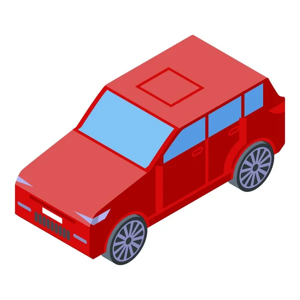 Autoestop icono de coche rojo, estilo isométrico — Vector de stock