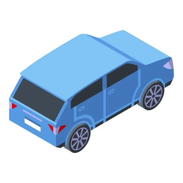 Символ синей машины в изометрическом стиле — стоковый вектор