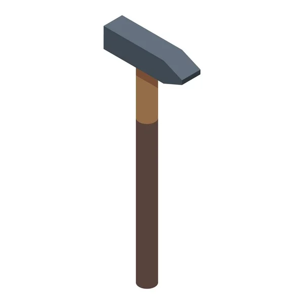 Protective glass hammer icon, isometric style — Stock Vector