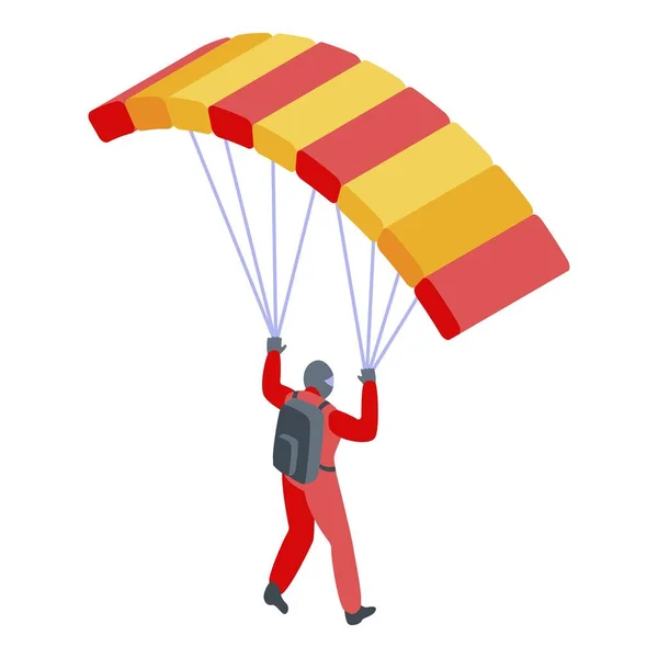 Icona paracaduter, stile isometrico — Vettoriale Stock