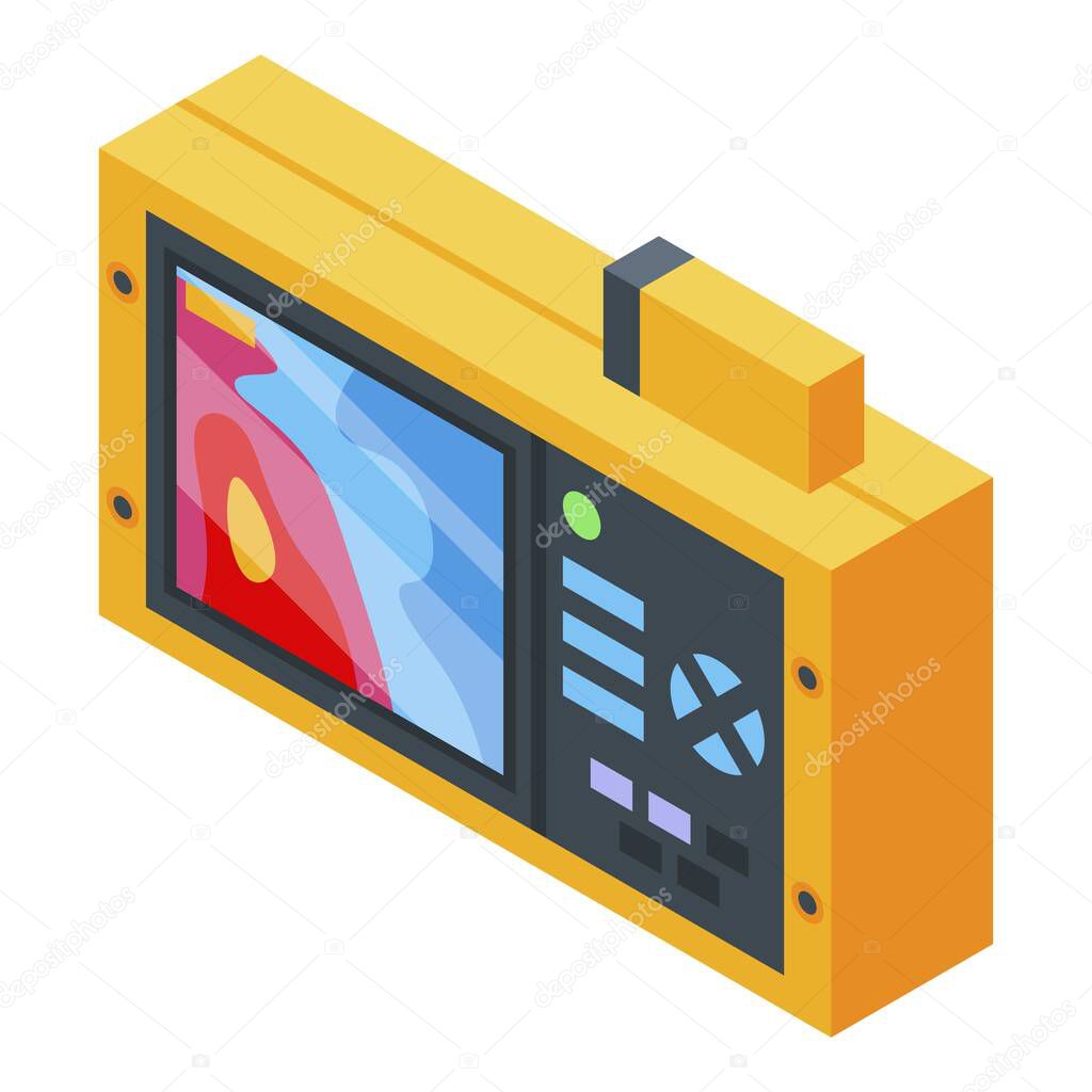 Digital thermal imager icon, isometric style