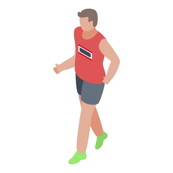 健康的跑步图标，等距风格 — 图库矢量图片