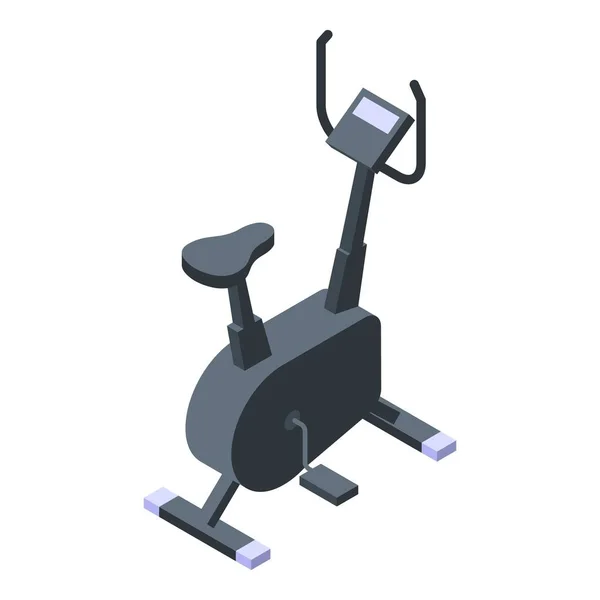 Fit exercise bike icon, isometric style — Stock Vector