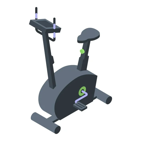 Home exercise bike icon, isometric style — Stock Vector