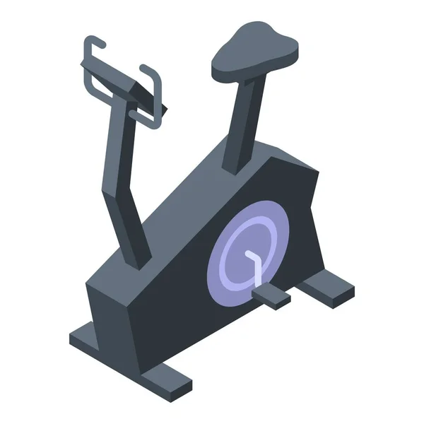 Simulator exercise bike icon, isometric style — Stock Vector