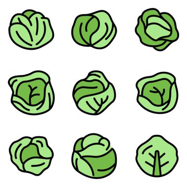 Lahana simgeleri vektörü düzleştirdi