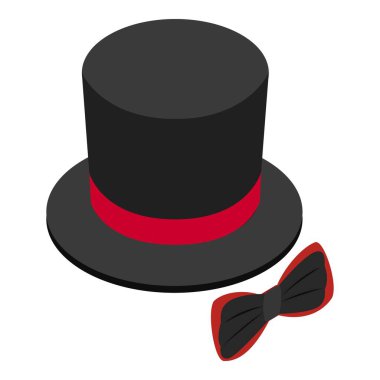 İllüzyonist aksesuar simgesi, izometrik biçim