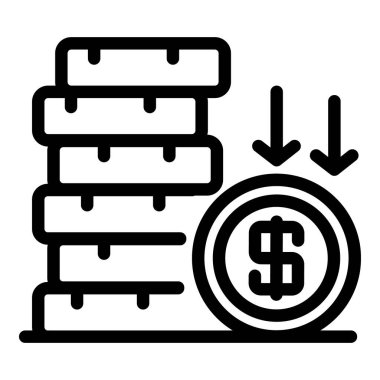 Kriz para yığını simgesi, özet biçimi