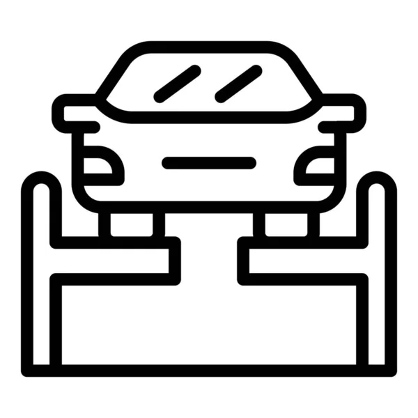 Autoservicestand pictogram, omtrek stijl — Stockvector