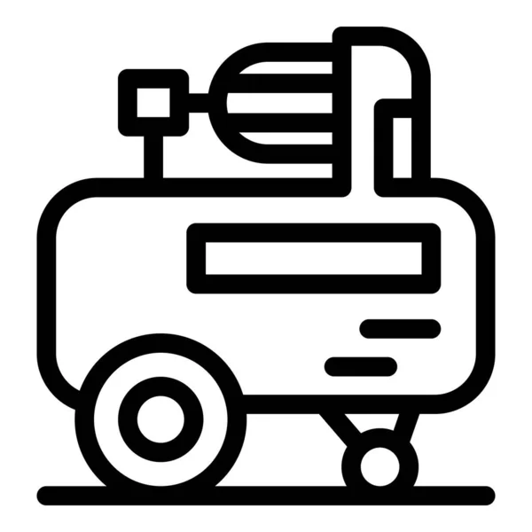 Icona del compressore, stile contorno — Vettoriale Stock