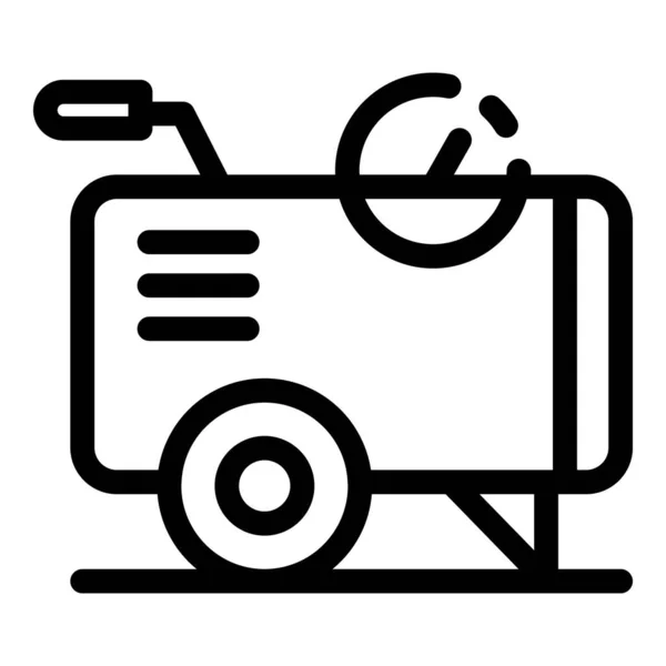 Hava kompresör arabası simgesi, taslak biçimi — Stok Vektör