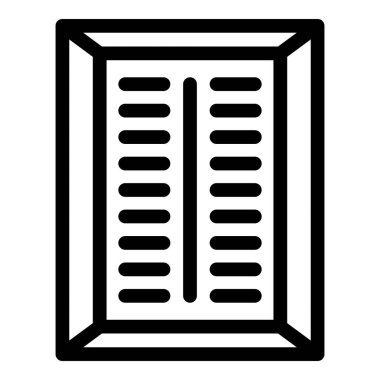 Duvar havalandırma kapağı simgesi, dış hat biçimi