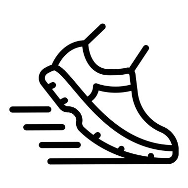 Koşu ayakkabısı simgesi, taslak biçimi