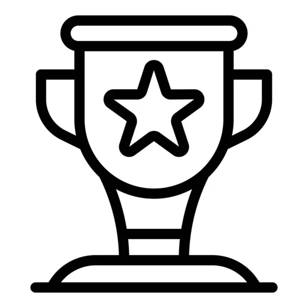 Hardloopster cup icoon, outline stijl — Stockvector