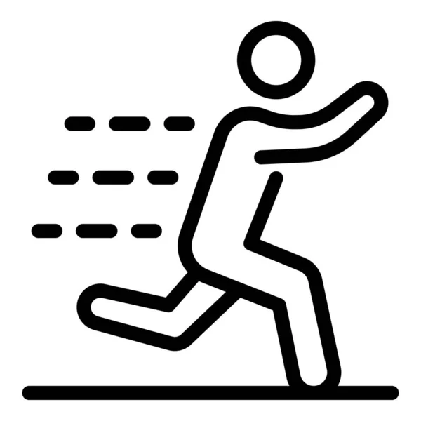 Ícone de maratona de corrida, estilo esboço — Vetor de Stock
