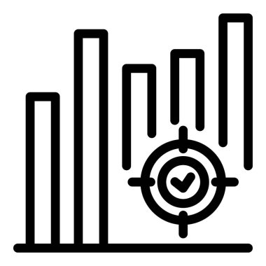 Hedef grafik finans simgesi, özet biçimi