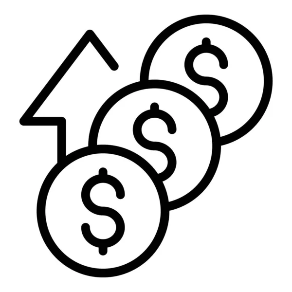 Deposit money icon, outline style — Stock Vector
