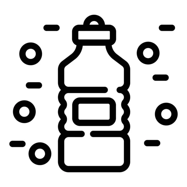 Water bottle icon, outline style — Stock Vector