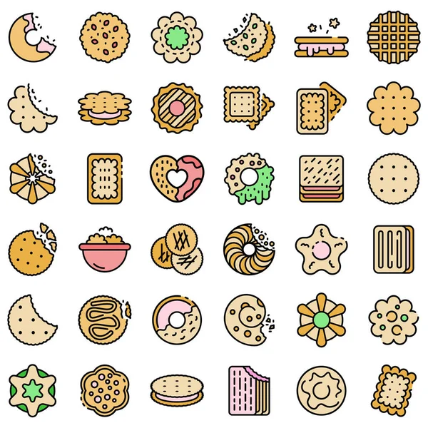 Cookie Symbole Vektor flach — Stockvektor